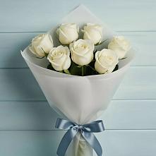 Букет 7 Белых роз Эдлесс Лав в Андрюках
