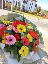 Букет цветов из:  Герберы #REPLACE_PRED# Андрюках