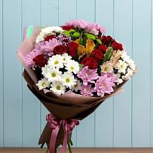 Букет цветов из:  Розы, Хризантемы и Альстромерии в Андрюках