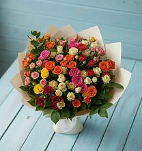 Букет Микс из разноцветных кустовых роз #REPLACE_PRED# Андрюках